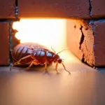 Bed bugs traveling through a wall