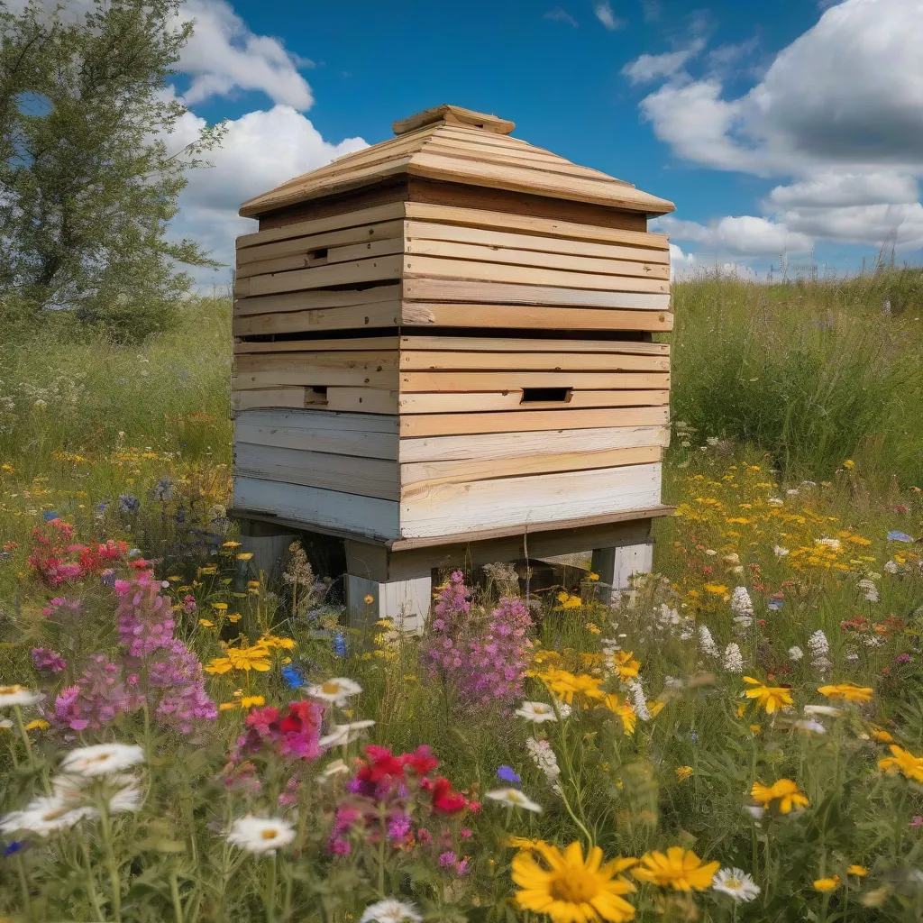 Beehive in a Field