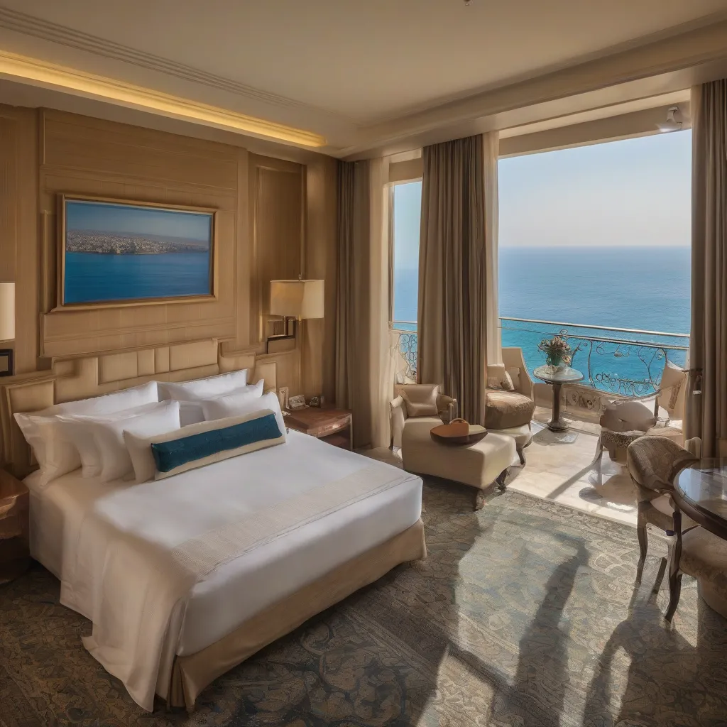 Hotel room with a sea view in Beirut