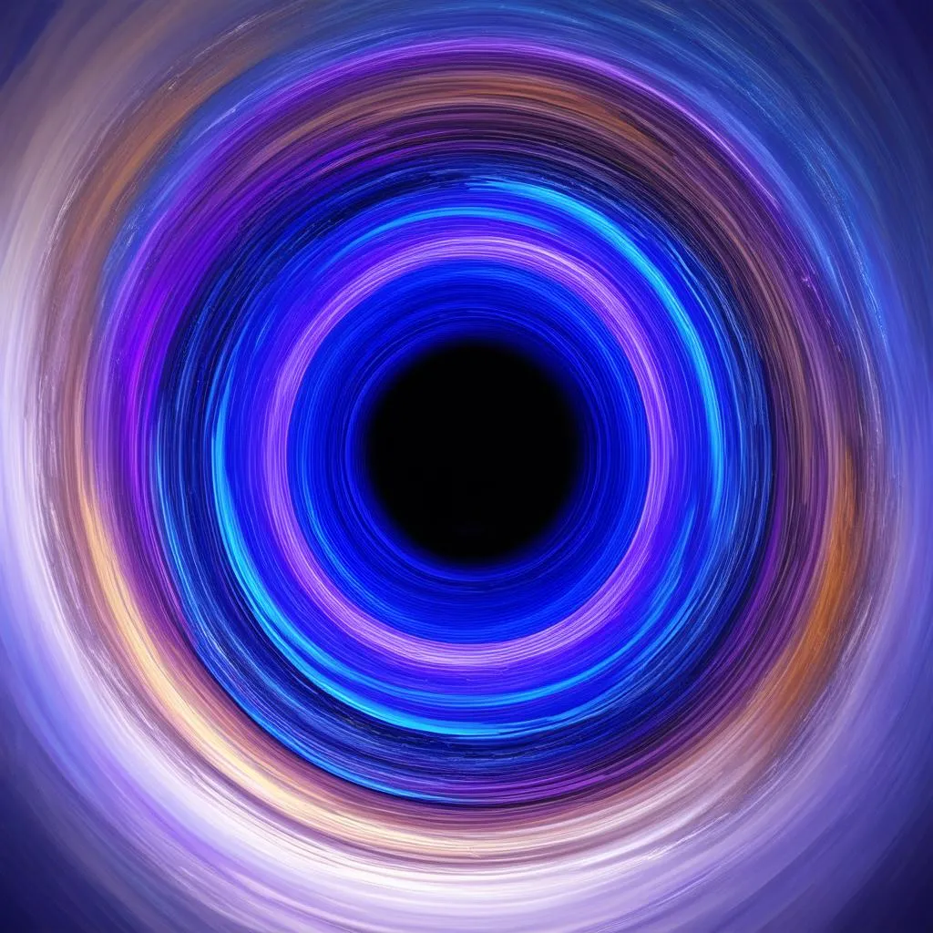 Artistic representation of a black hole sound