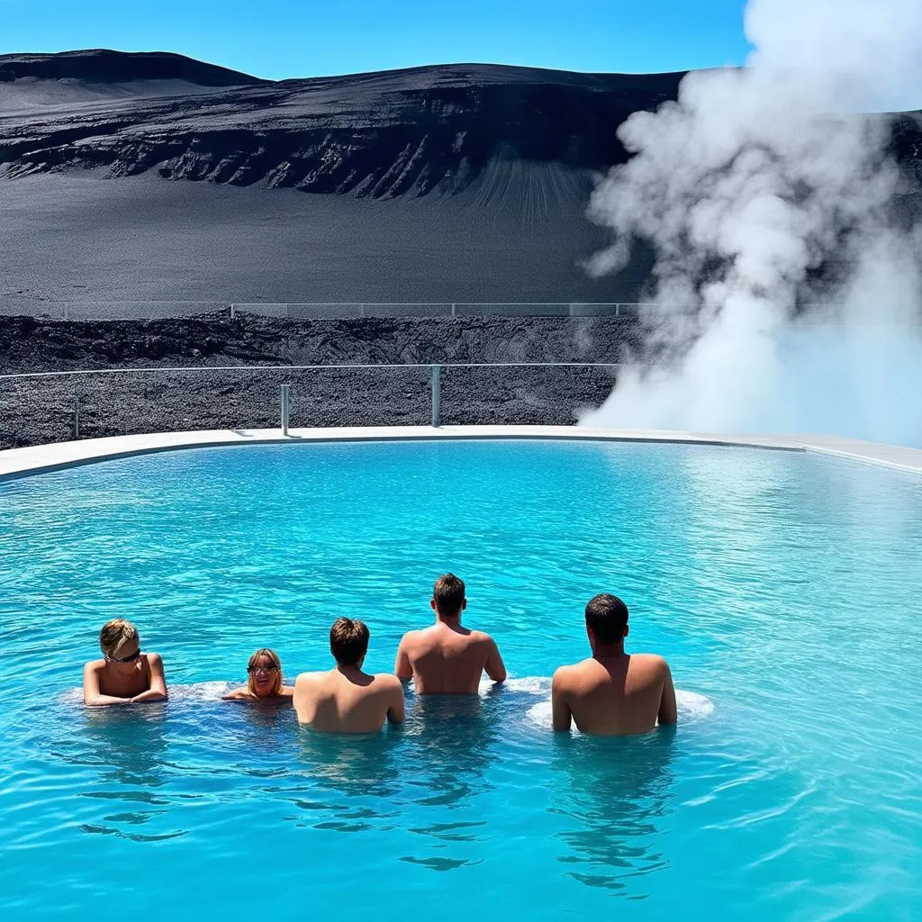 Relaxing in Iceland's Blue Lagoon