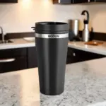 Bodum travel mug sitting on a kitchen counter