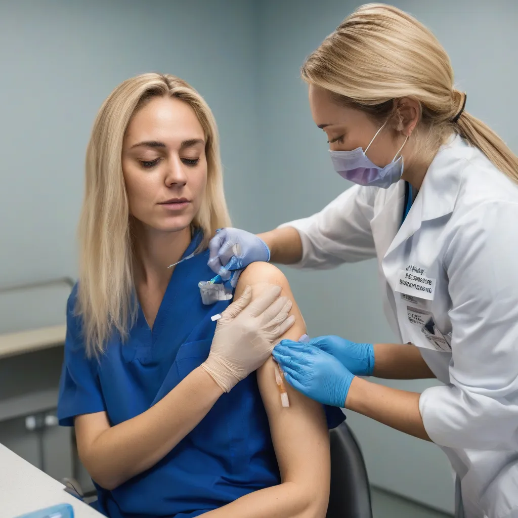 Woman Receiving Booster Shot