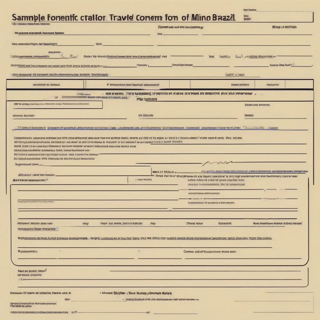 Consent Form for Brazil Travel