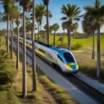 Brightline Train in Motion