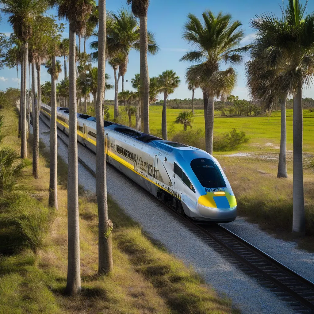 Brightline Train in Motion