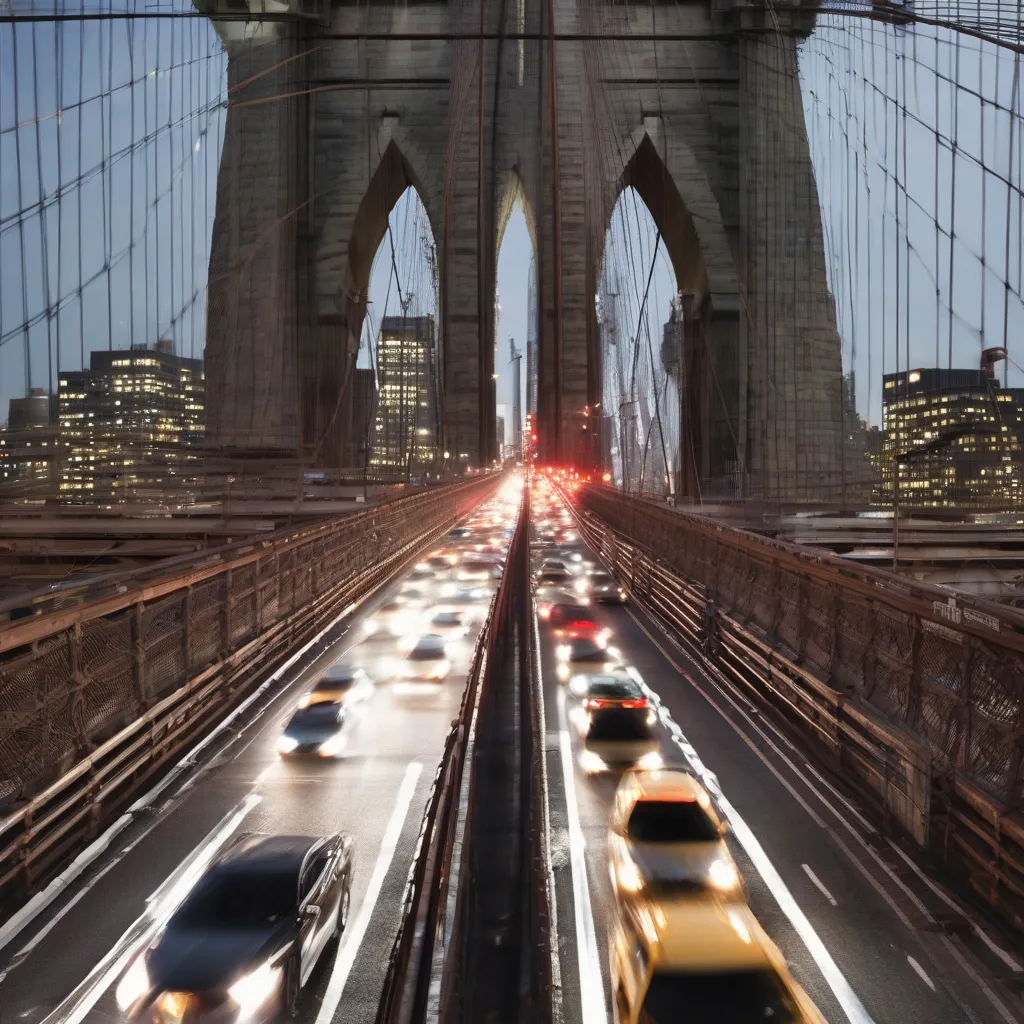 Traffic on Brooklyn Bridge