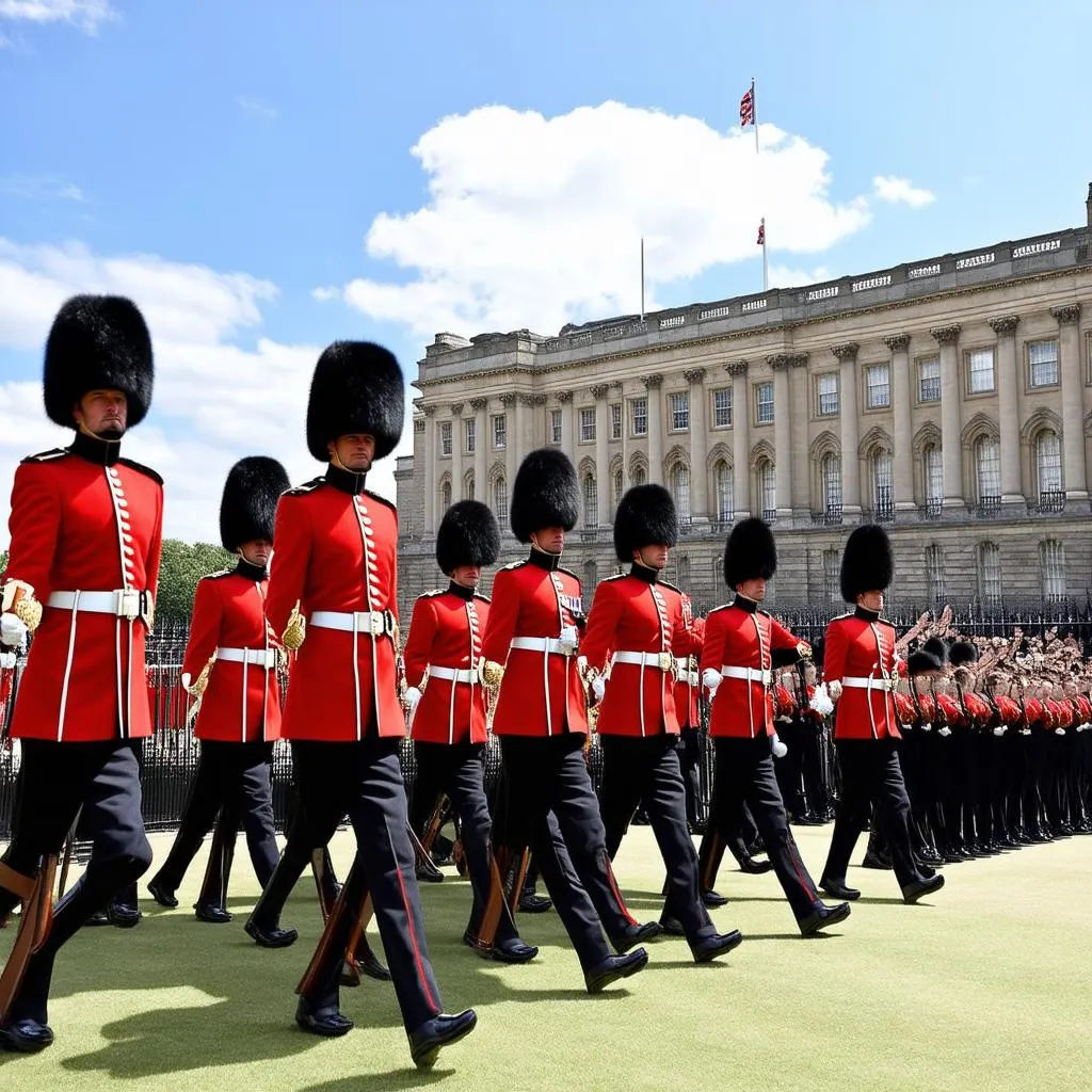 Buckingham Palace with Guards