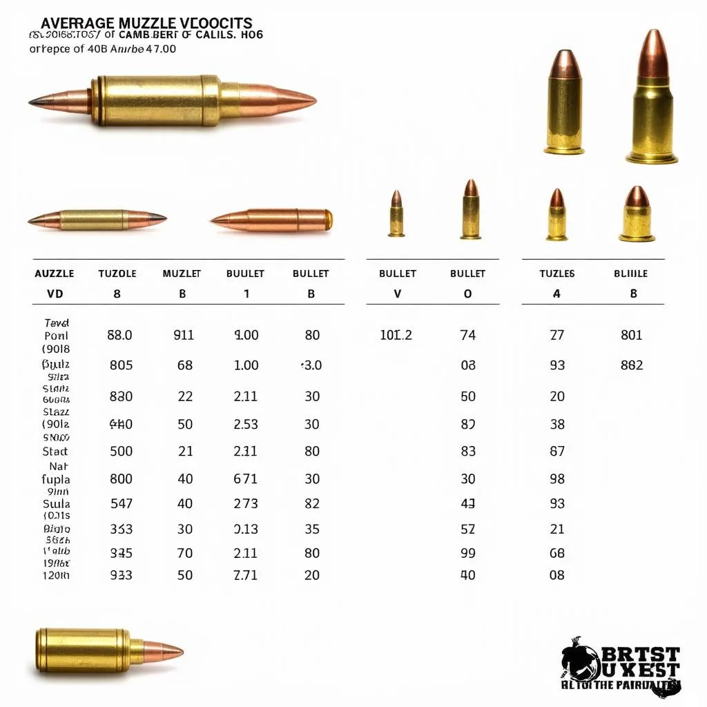 Bullet Speed Comparison Chart