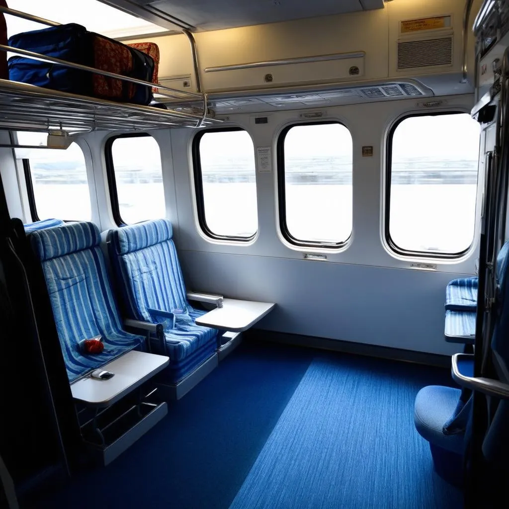 Modern and Spacious Bullet Train Interior