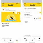 Bumble Travel Mode Screenshot