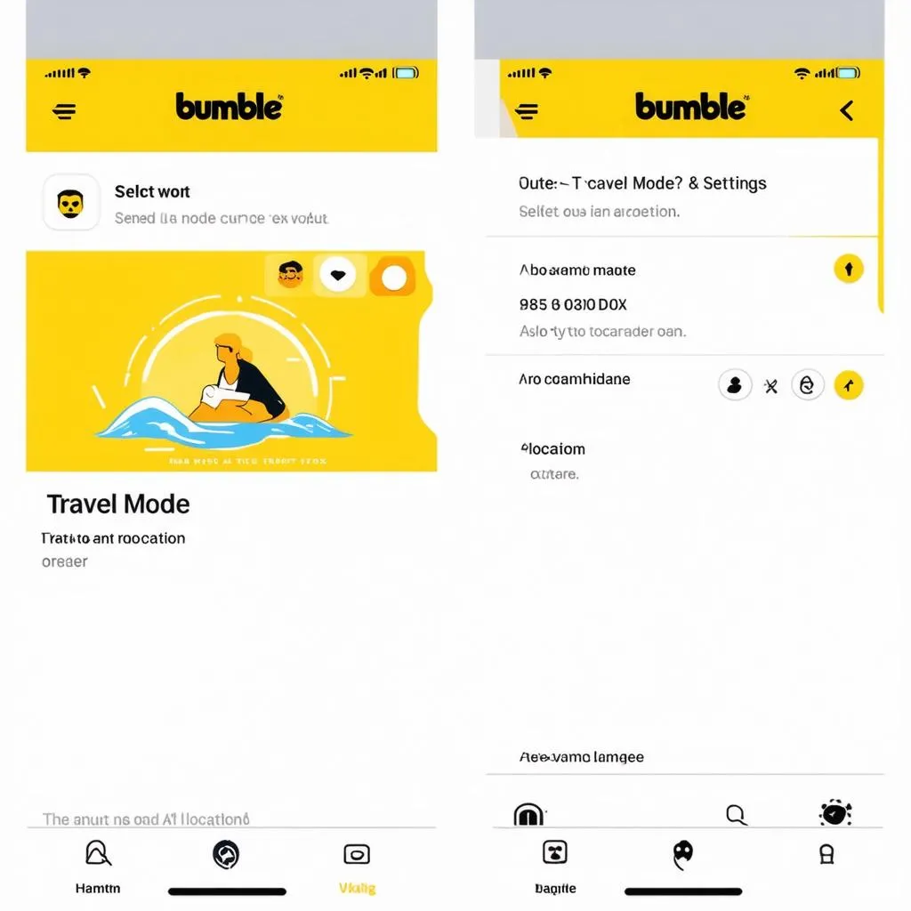 Bumble Travel Mode Screenshot