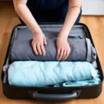 Bundling clothes for wrinkle-free packing