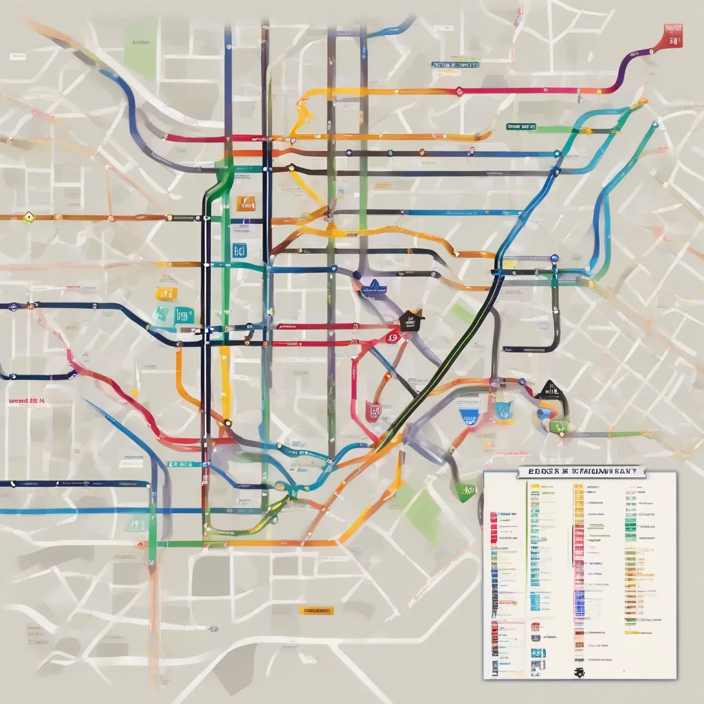 Map of bus routes