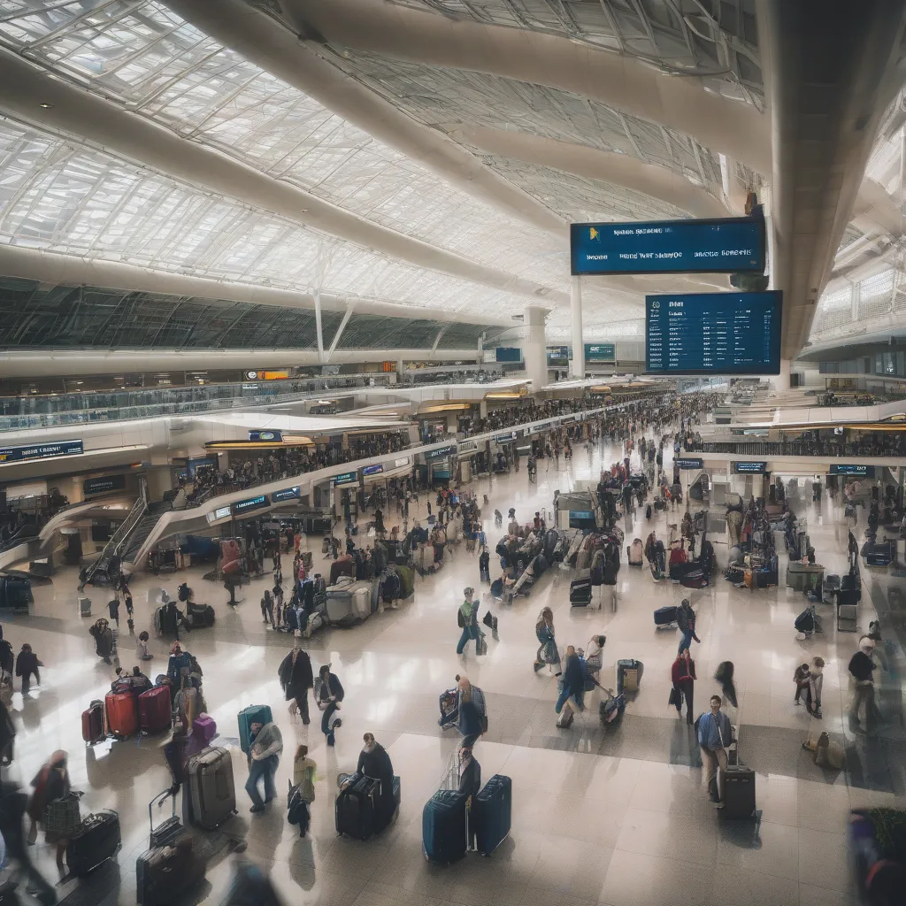 Crowded Airport Terminal