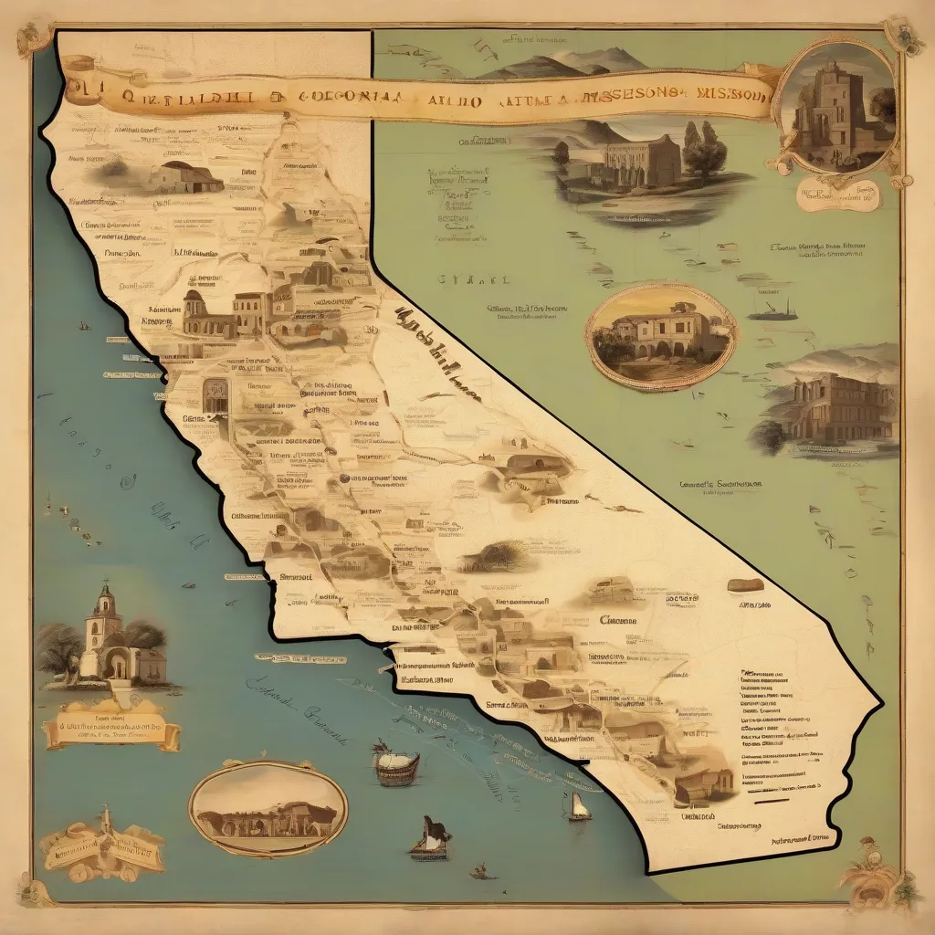 Map of California Missions