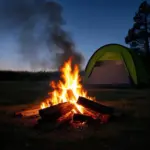 Campfire Smoke in the Wind