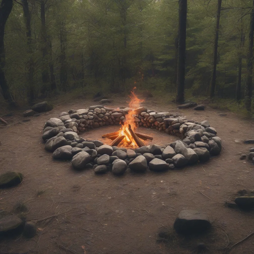 Campfire with Safety Perimeter