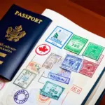 Canadian Passport with Stamps