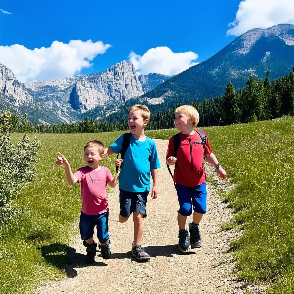 Family Hiking in Canadian Rockies