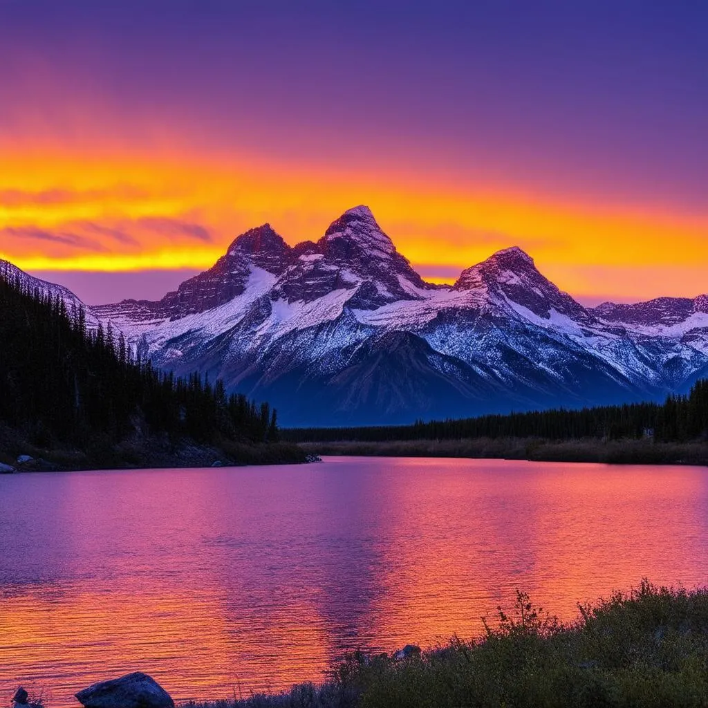 Canadian Rockies Sunset