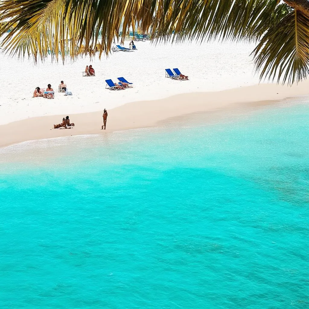 Relaxing on Cancun Beach