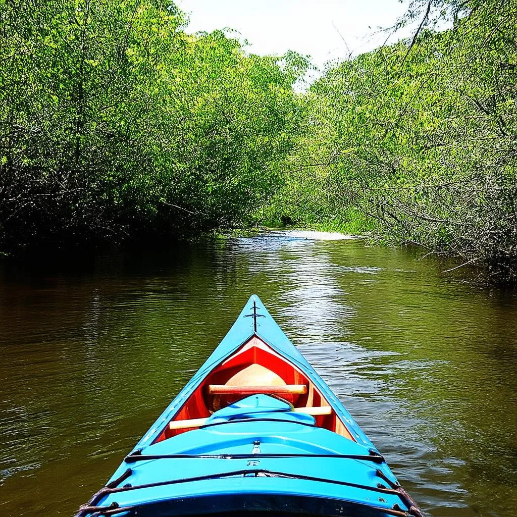 Canoe on a Peaceful River