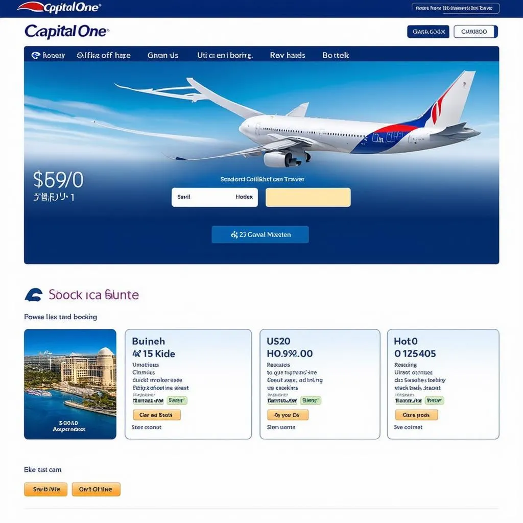 Capital One Travel Portal Screenshot