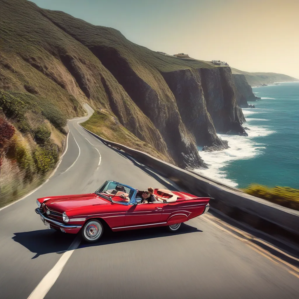 Car on Coastal Highway