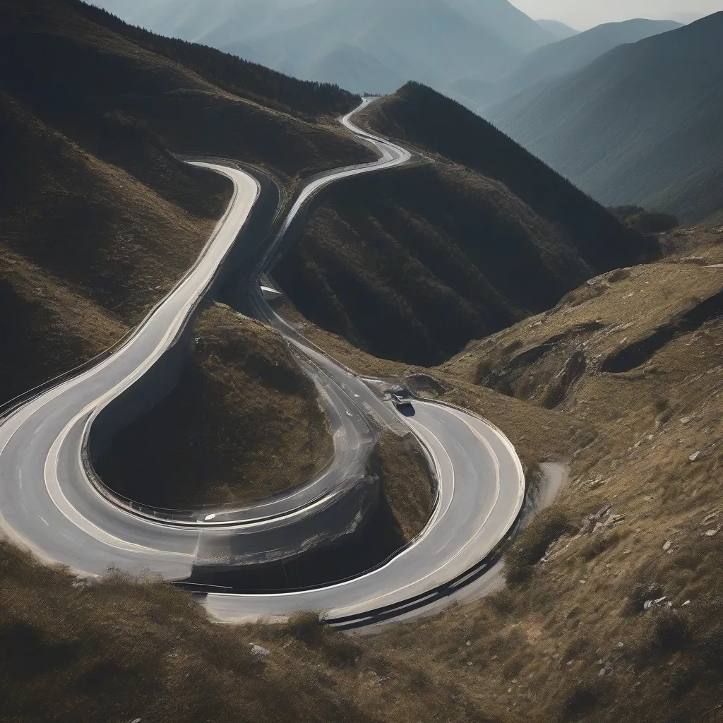 Car on Mountain Pass