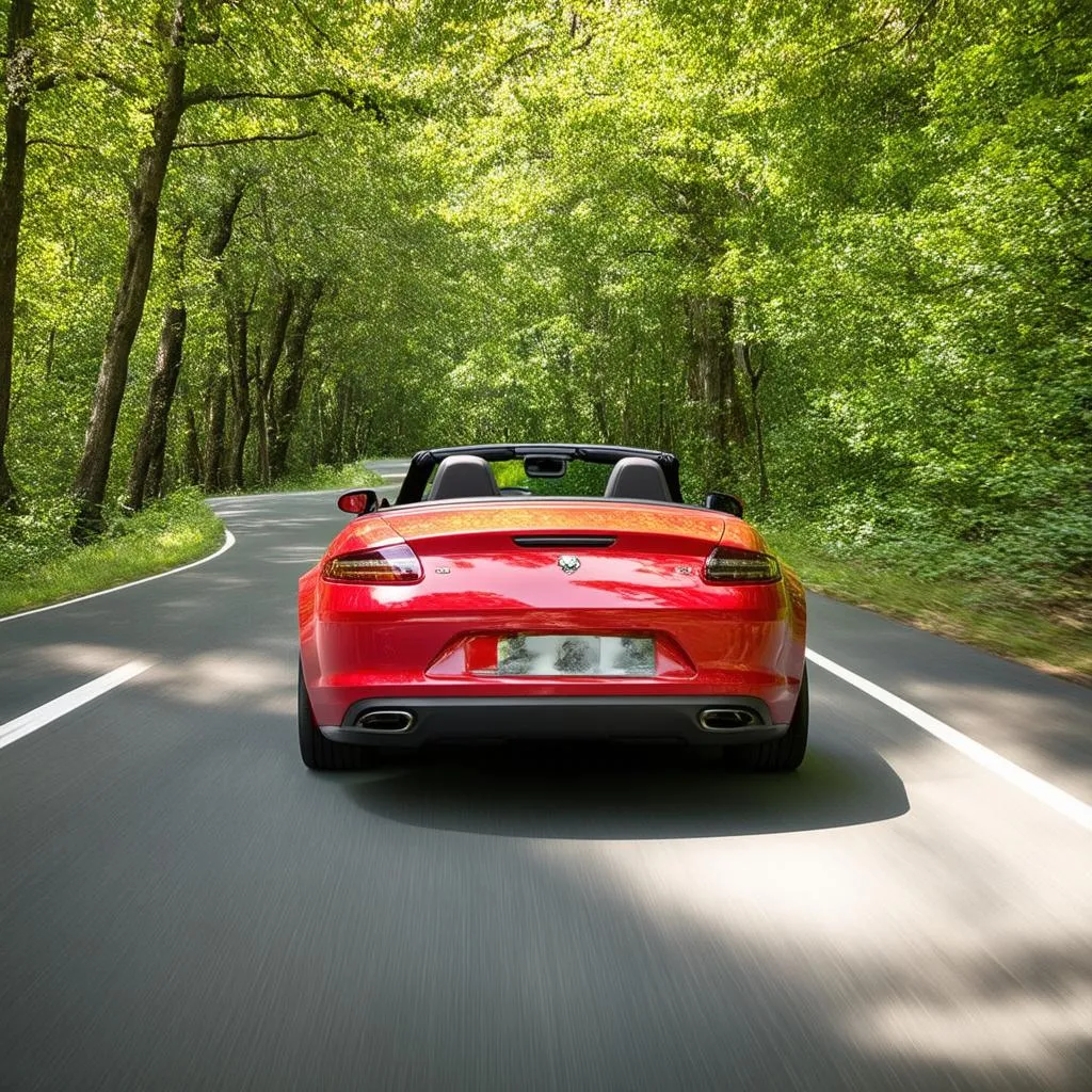 Car on Winding Road