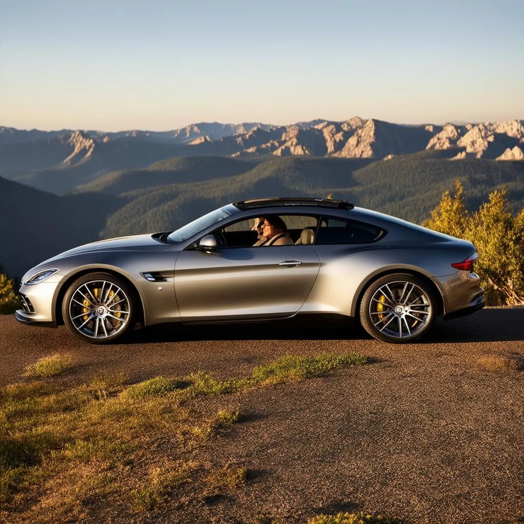 Car Parked at Scenic Overlook