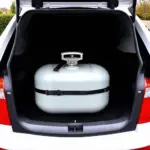 Propane Tank in Car Trunk