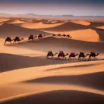 Caravan in the Sahara Desert