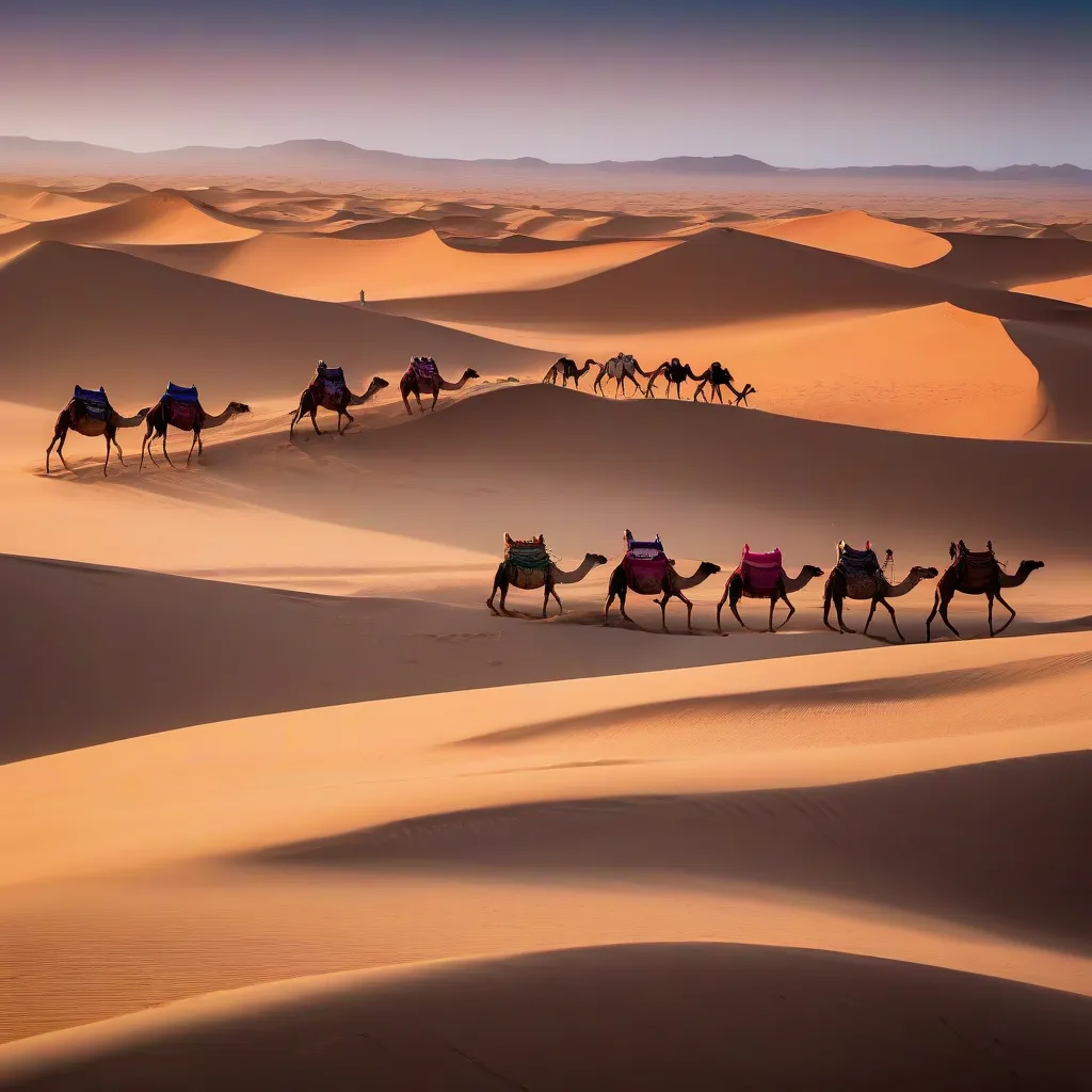 Caravan in the Sahara Desert