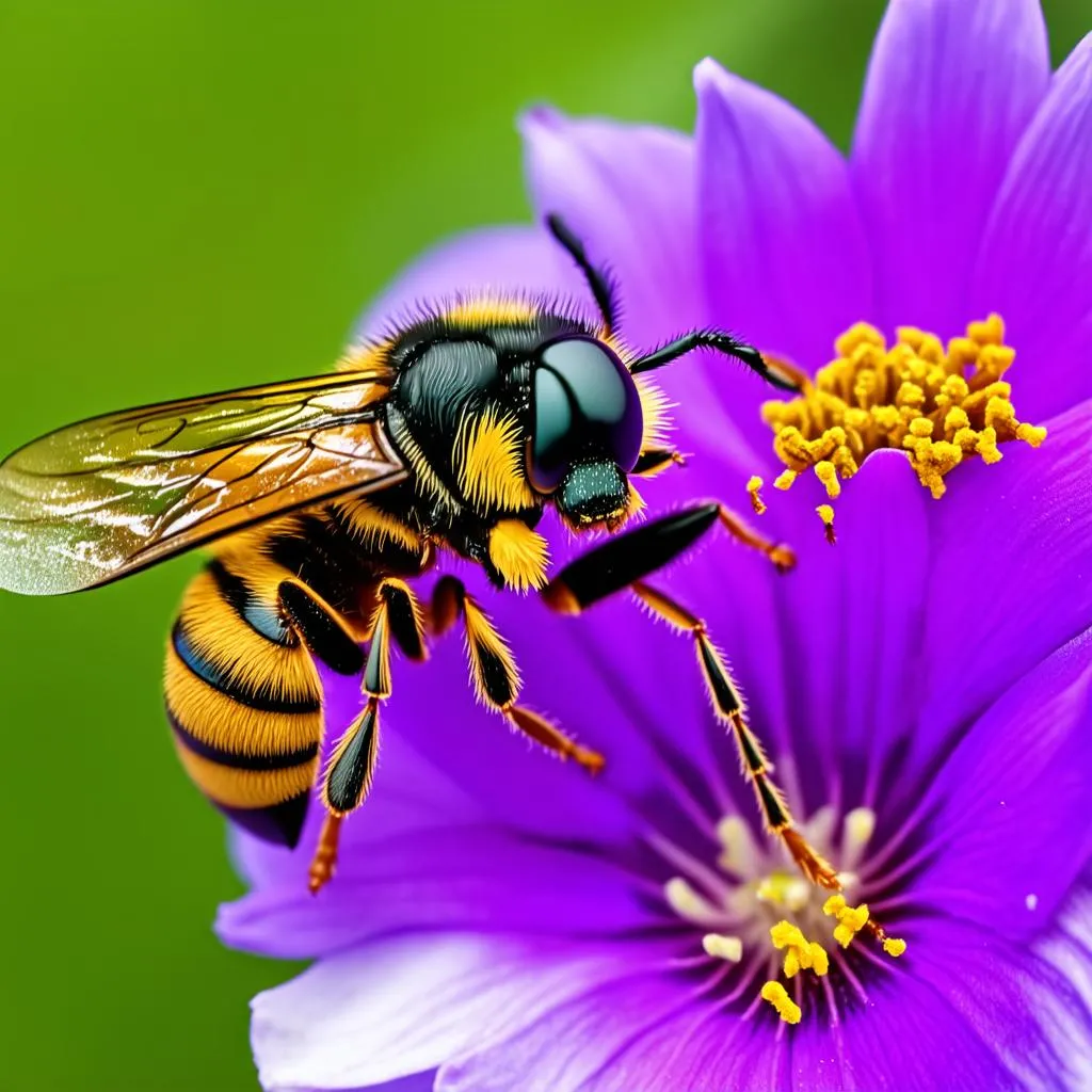 Carpenter Bee Gathering Pollen