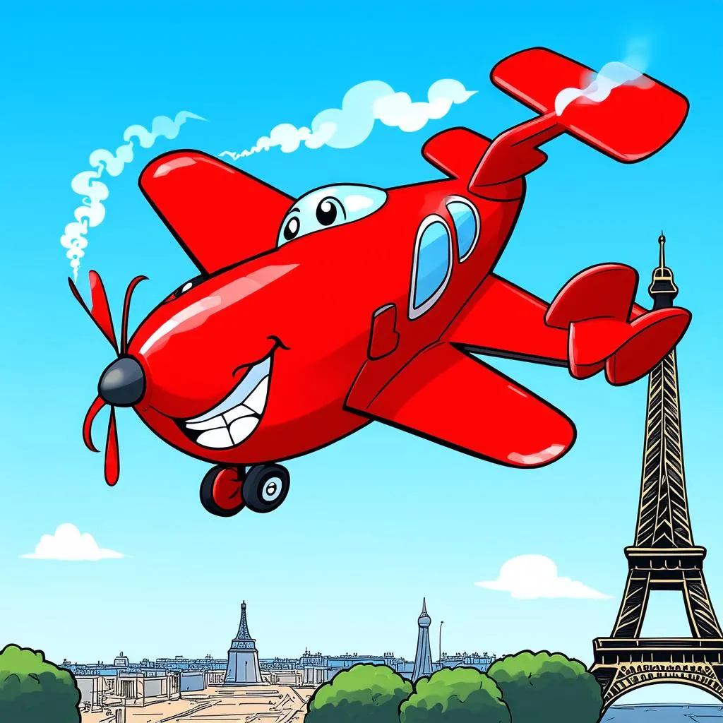 A Cartoon Plane’s Journey Around the World: Exploring the Globe with Whimsy