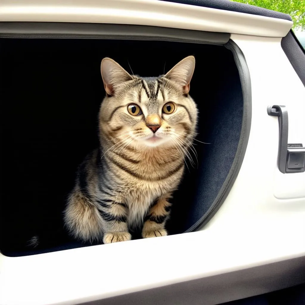 Cat in a carrier