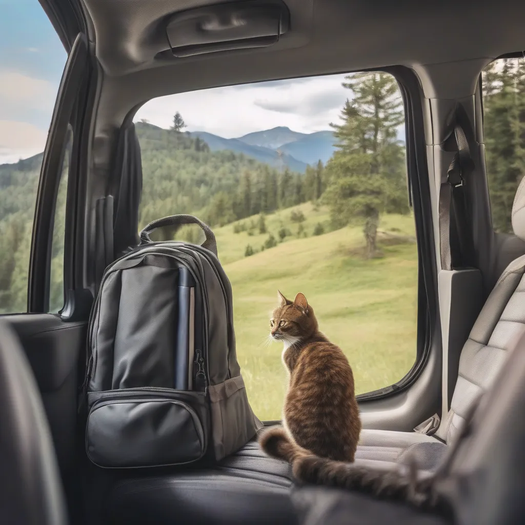 Cat Looking Out Car Window