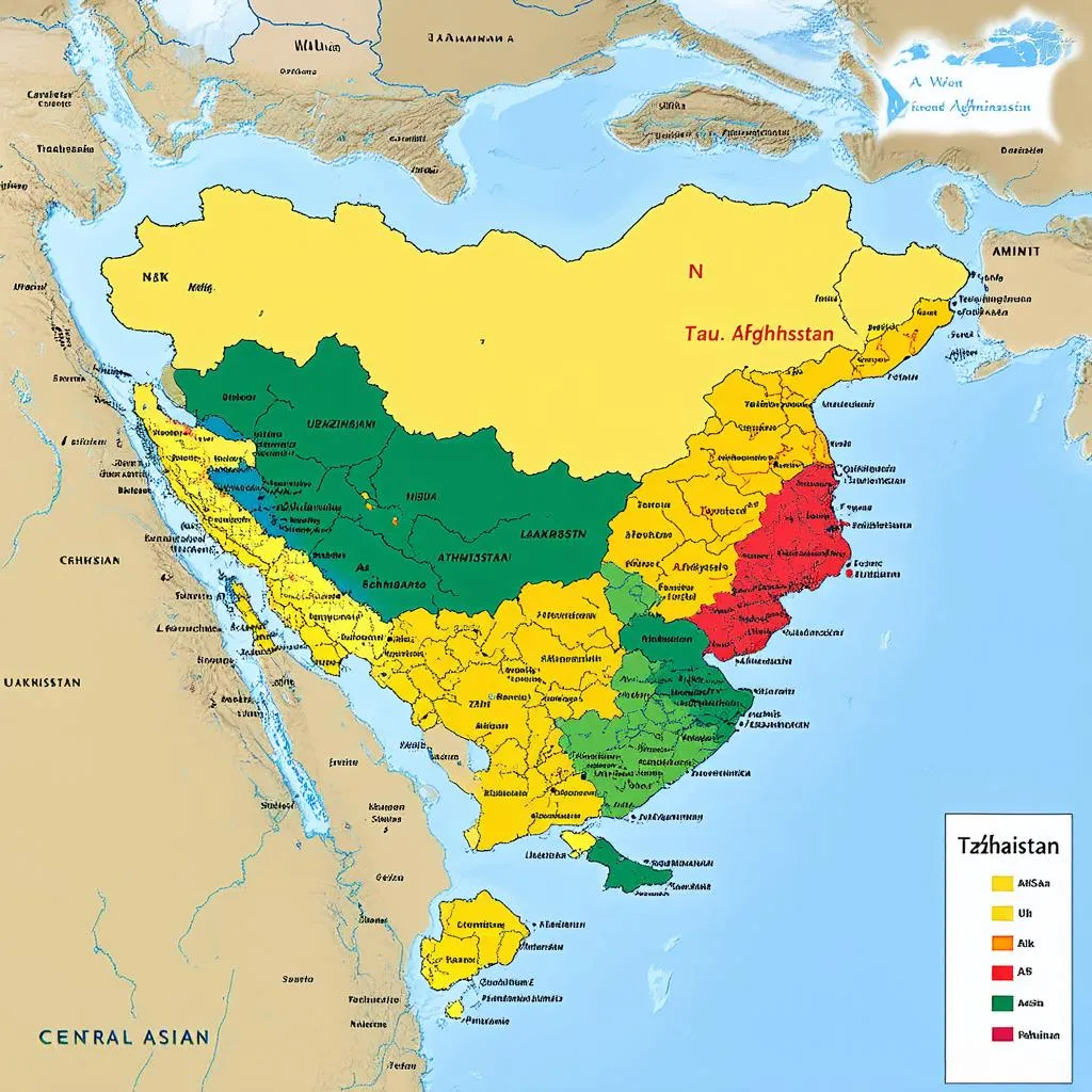 Map of Central Asia