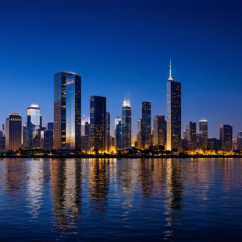 Chicago Skyline at Night