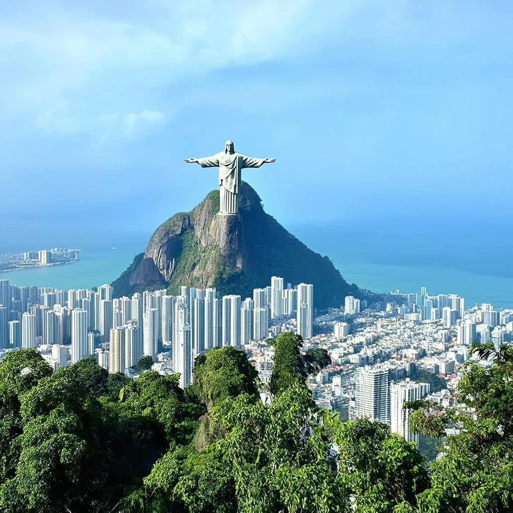 Christ the Redeemer Statue Overlooking Rio de Janeiro