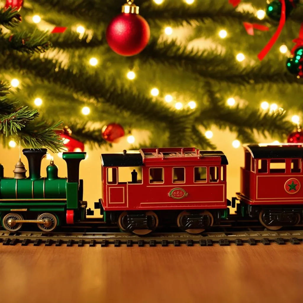 All Aboard the Christmas Cheer: The Magic of a Toy Train Circling the Tree