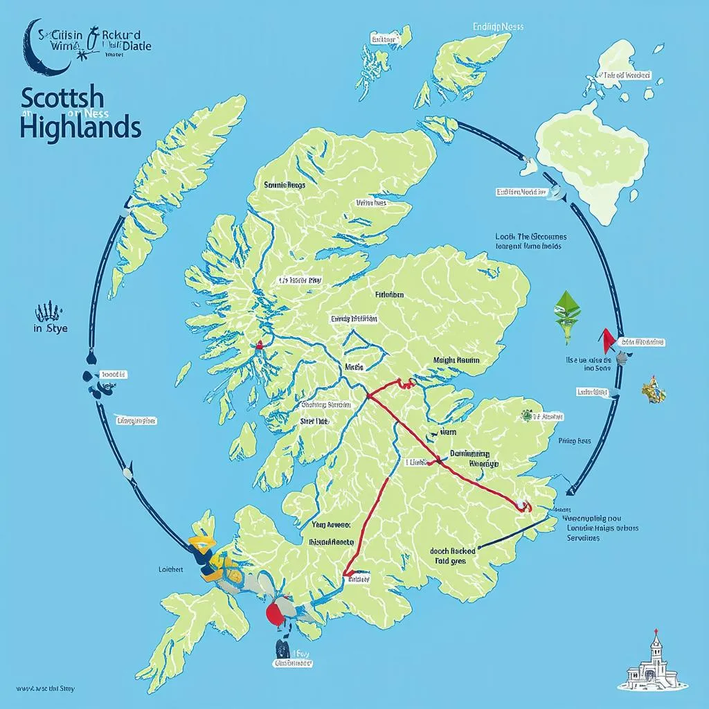 Circular Route Map of Scotland