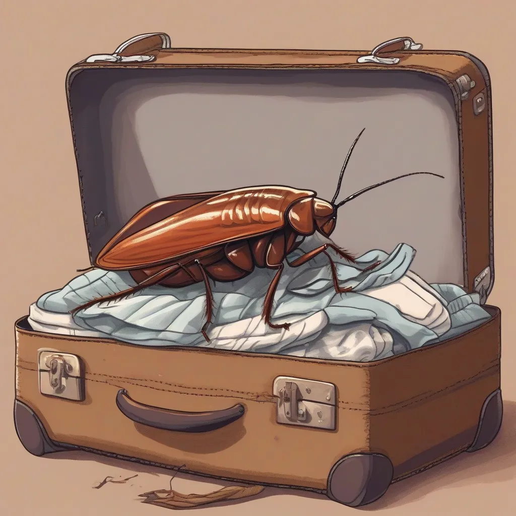 Cockroach in a suitcase