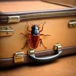 Cockroach on Luggage