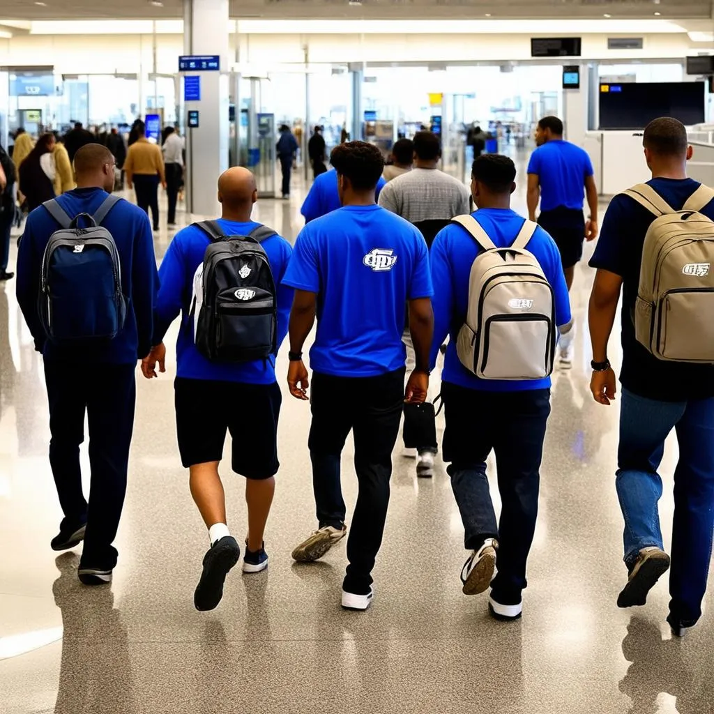 College Athletes Traveling