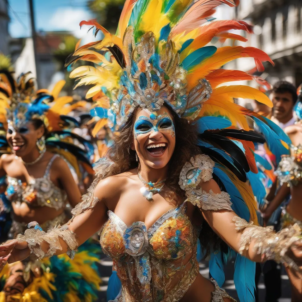 Vibrant Carnival celebration in Brazil