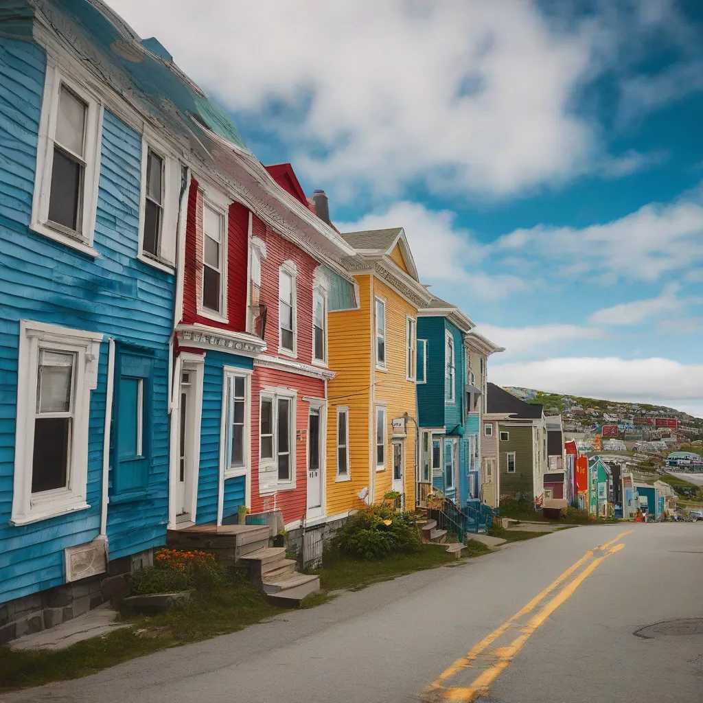 Colorful Houses in St. John's Newfoundland