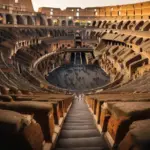 Ancient Colosseum in Rome, Italy